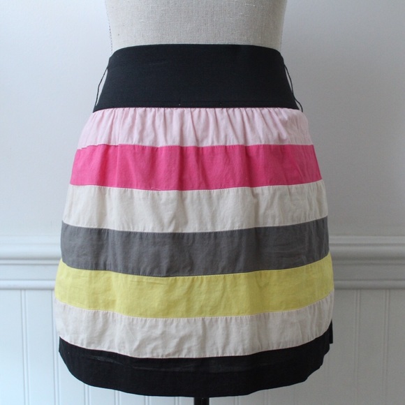 Candie’s Striped Mini Skirt w/Elastic Waist - Picture 4 of 8